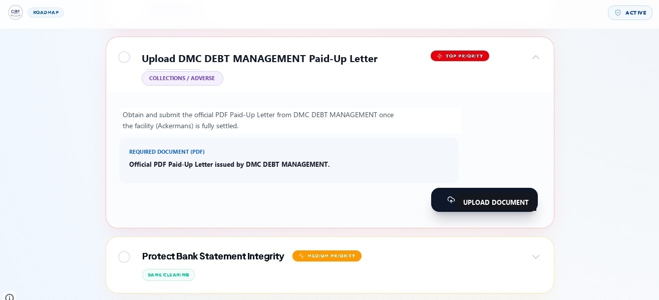 CBF Web App Roadmap